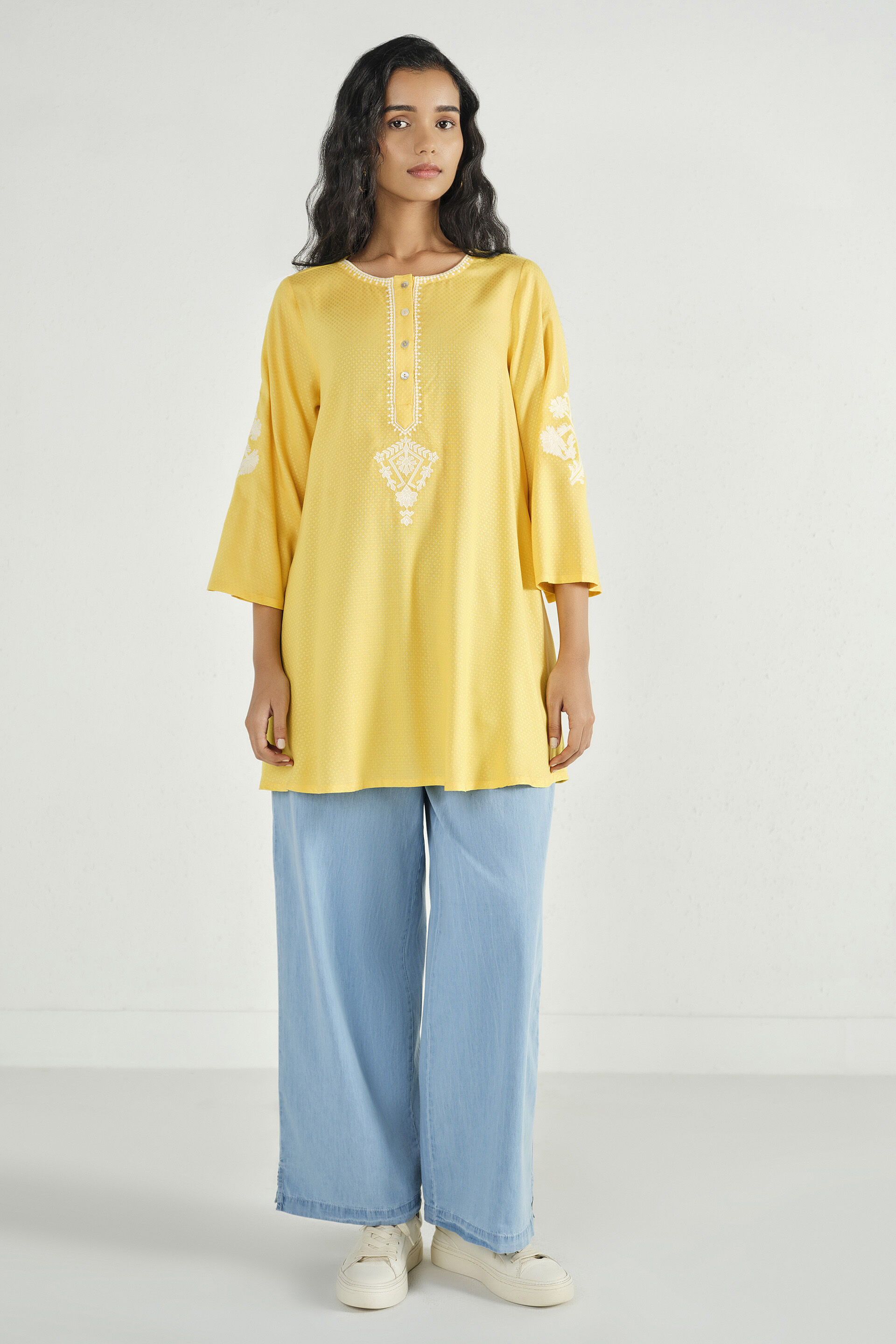 Mohak Yellow Tunic, Mustard, image 5